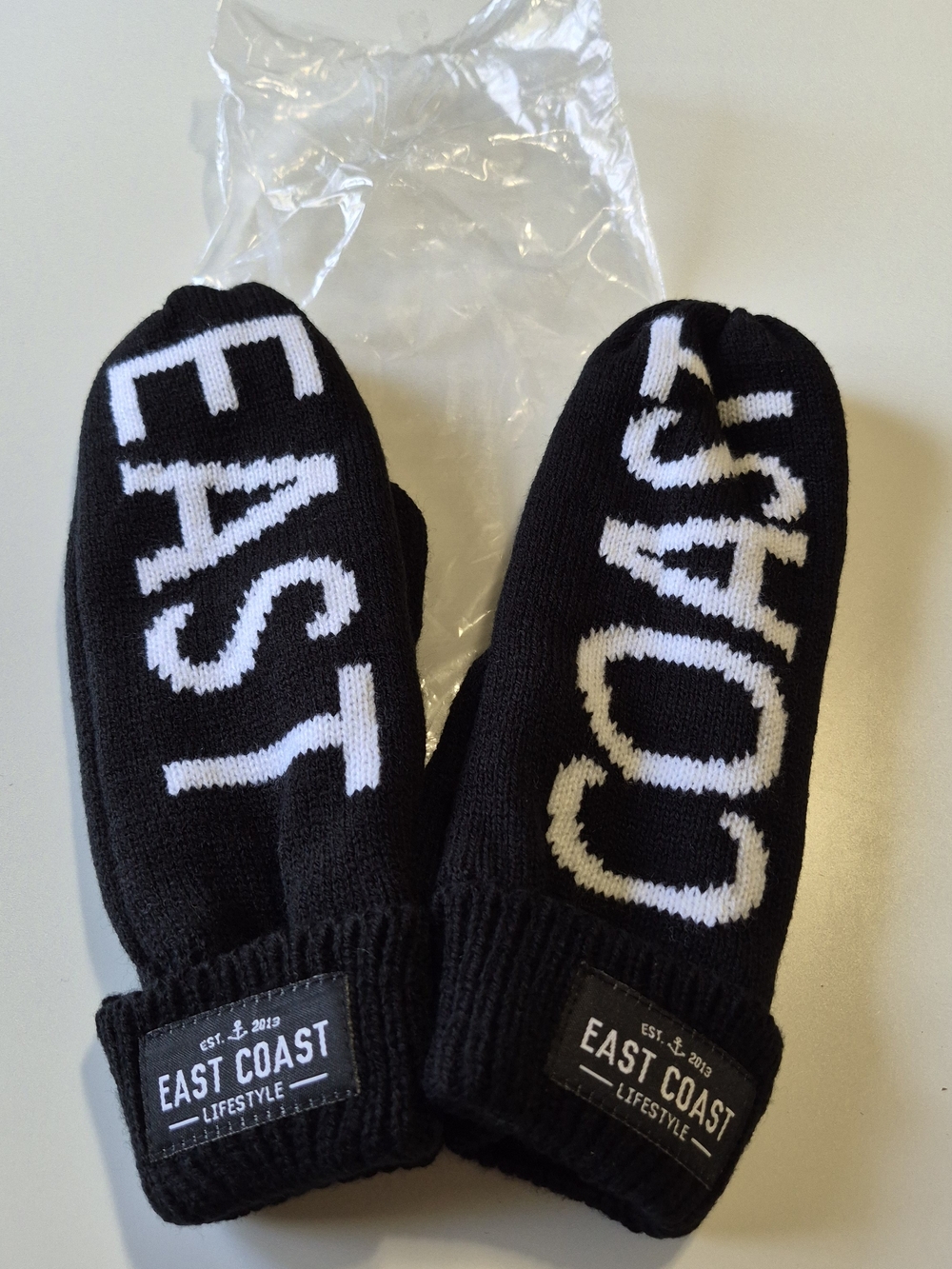 Adult Black Knit Mittens East Coast Lifestyle